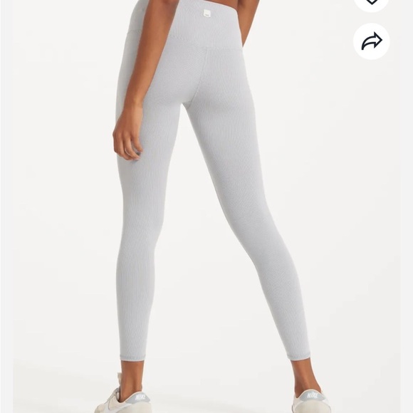 Vuori Lux Rib Studio Legging pale gray XS - Picture 4 of 9